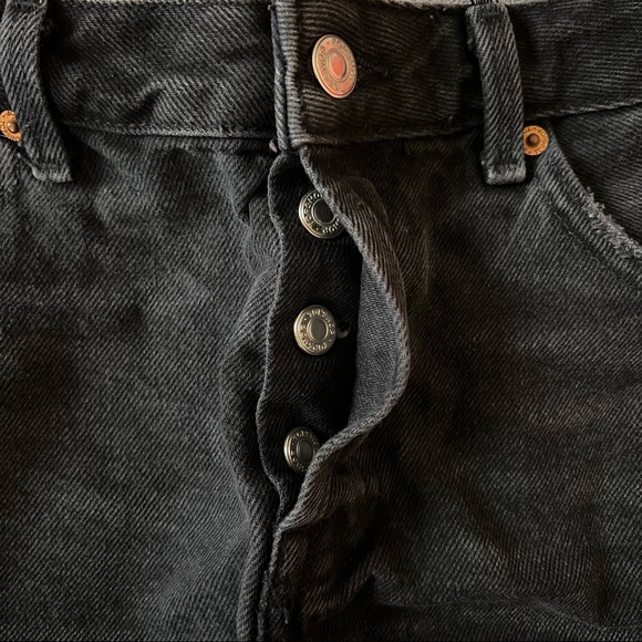 Topshop High Rise Button Fly Jean Shorts size 6 - Picture 4 of 6